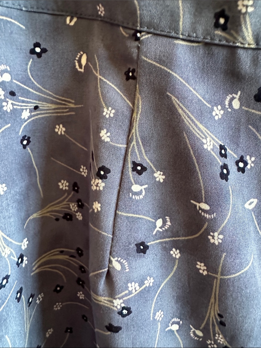 Women's Blue Floral Maxi Skirt – Elegant A-Line Style - Picture 6 of 7